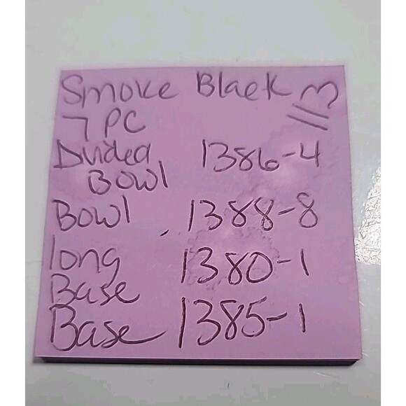 Complete Vintage Tupperware 1385 Smoke Black 7 PC Get Together Buffet Tray - Picture 12 of 12